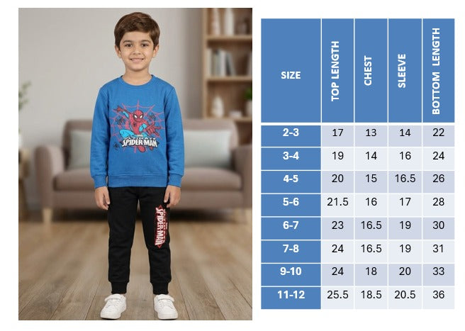 Boys Spider-Man Printed Sweatshirt and Trouser Set
