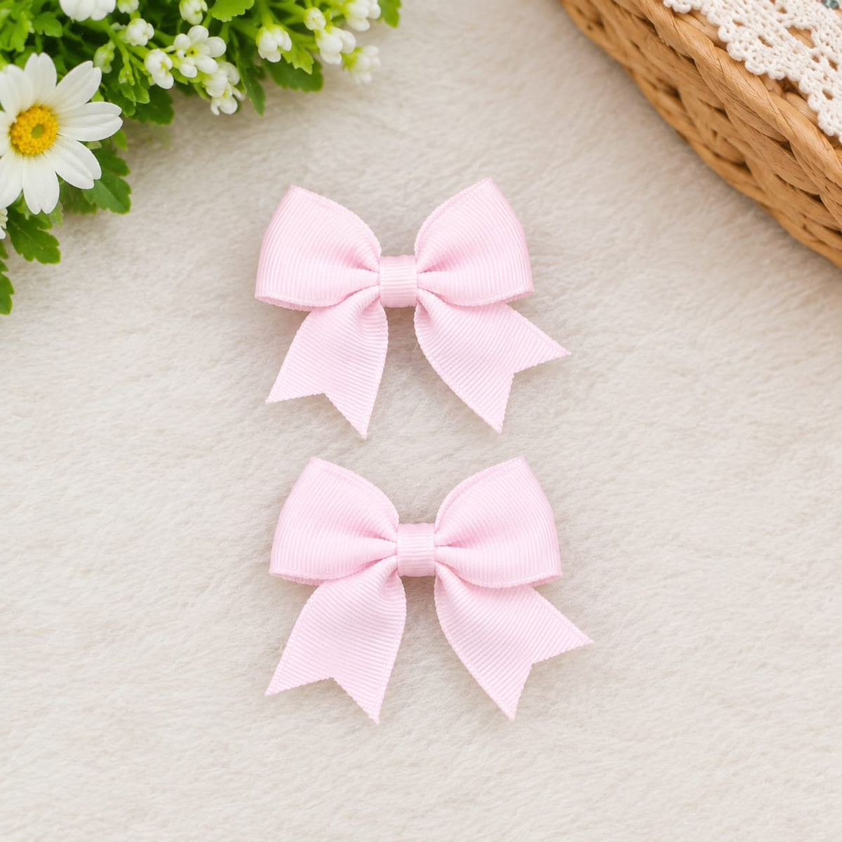 Striped Bow Hair Clips