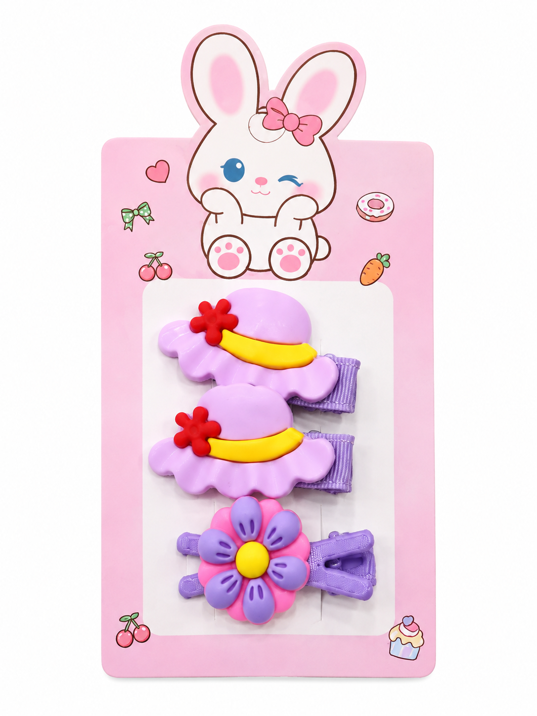 Cute Bunny & Flower Hair Clips