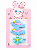 Cute Bunny & Flower Hair Clips