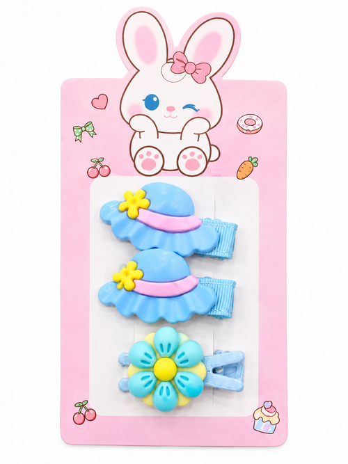 Cute Bunny & Flower Hair Clips