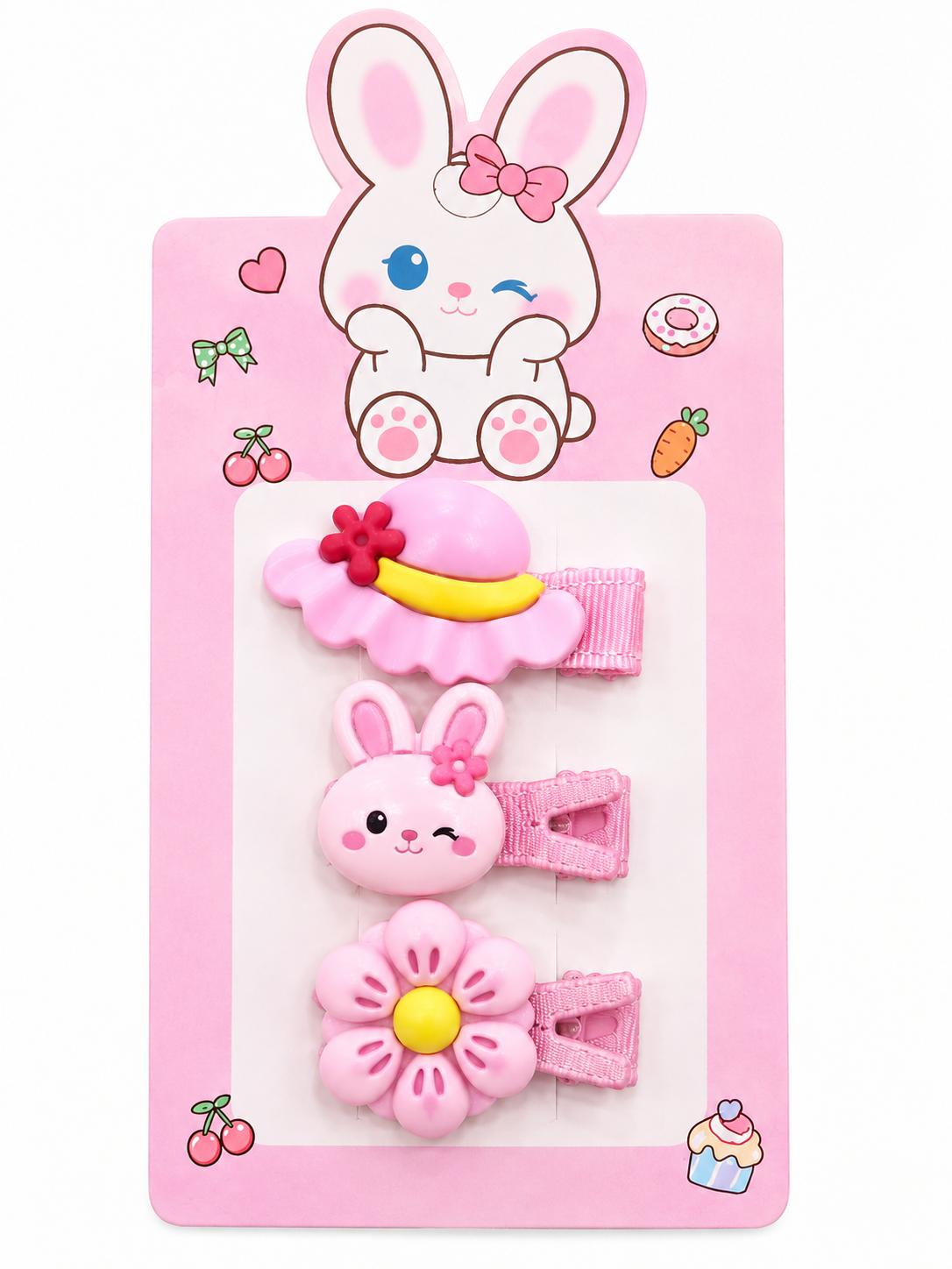 Cute Bunny & Flower Hair Clips