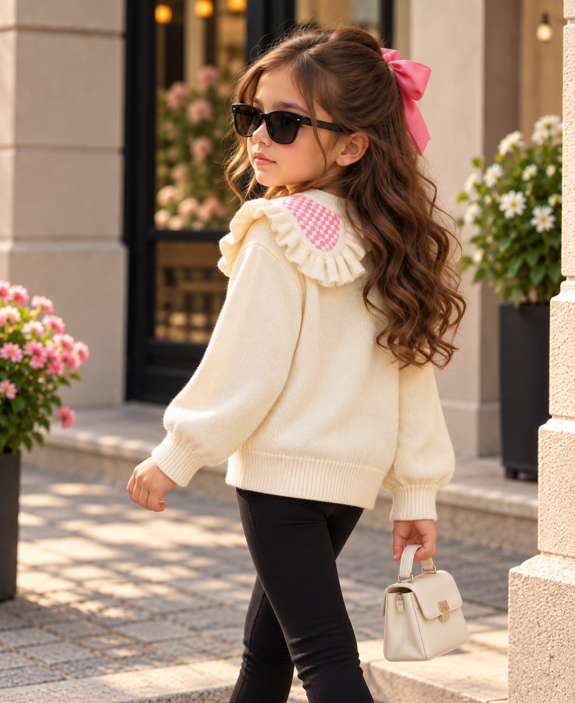Girls Sweater off-White