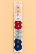 Elegant Floral Fabric Hair Clip Set (10 Pcs)