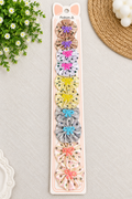 Polka Dot Ruffle Fabric Hair Clip Set (10 Pcs)