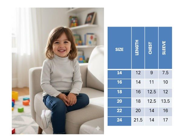 Girls’ Winter Mock Neck Sweater – White